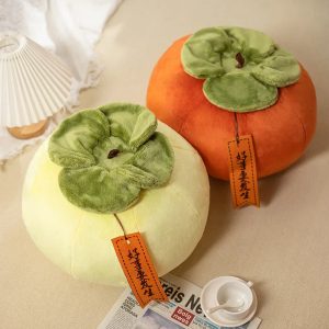 Soft Persimmon Fruit Plush Cushion