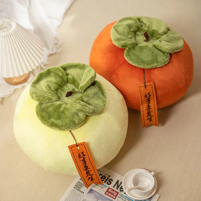Soft Persimmon Fruit Plush Cushion