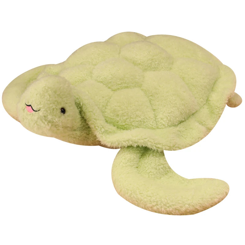 Soft Oversized Light Green Turtle Plush Pillow - Image 7