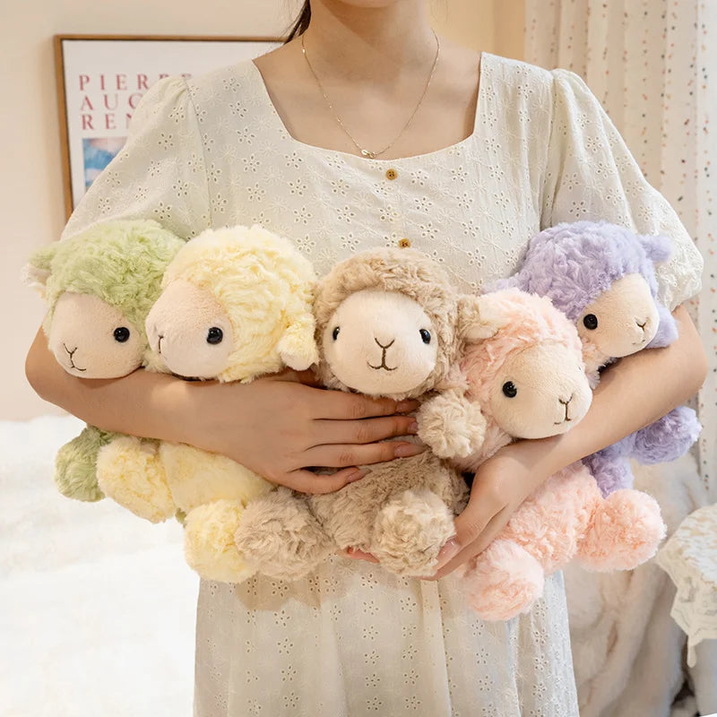 Lavender Curly Plush Lamb with Heart Charm - Image 3