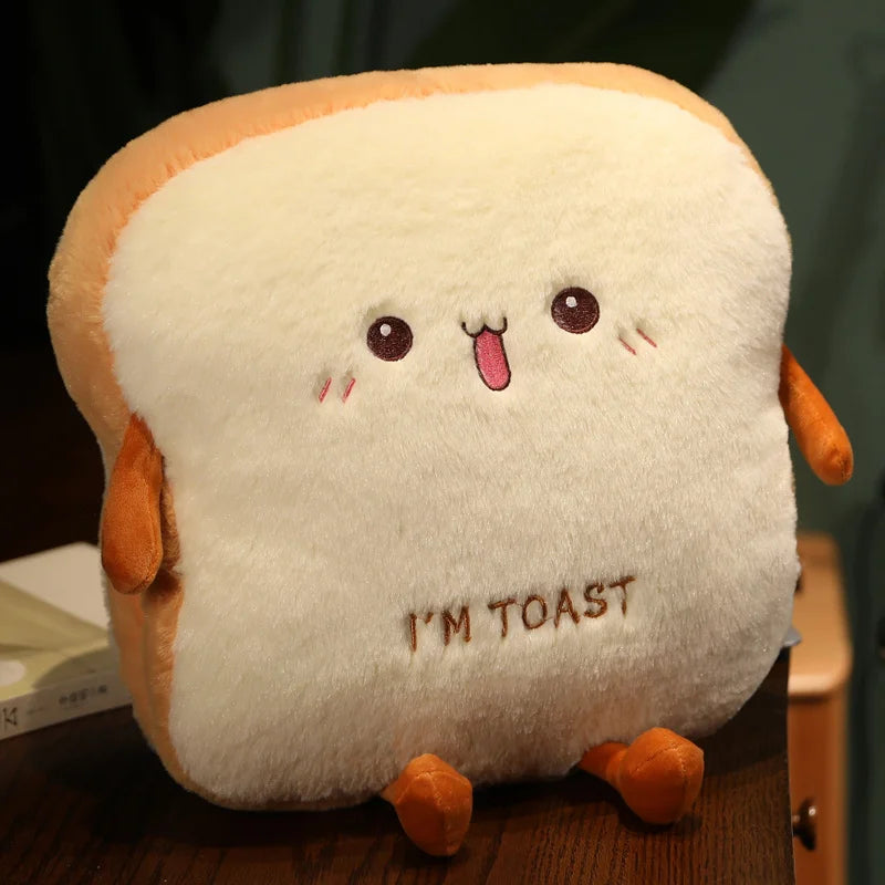 Kawaii Soft Toast Bread Slice Plush Pillow - Image 9