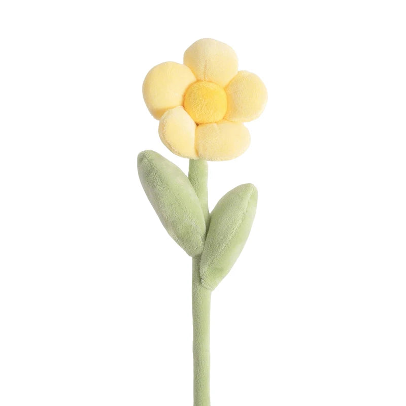 Mixed Pastel Plush Daisy and Tulip Bouquet - Image 24