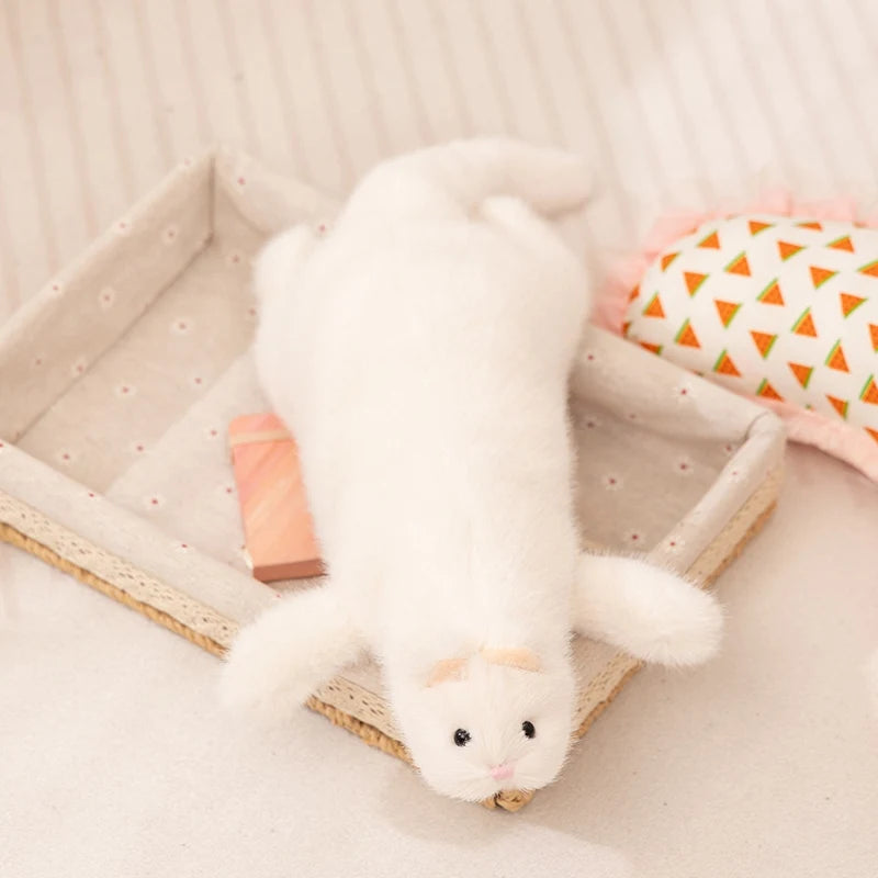 Cream White Soft Plush Ferret Toy - Image 8