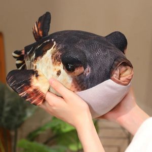Lifelike Mottled Pufferfish Plush Toy
