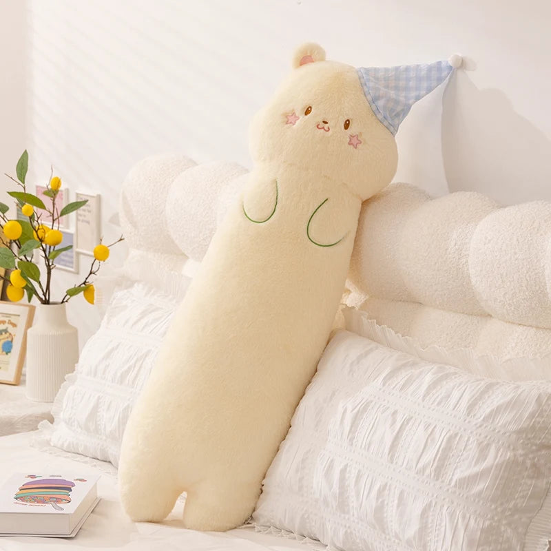 Long Plush Sleeping Animal Body Pillow with Cone - Image 9