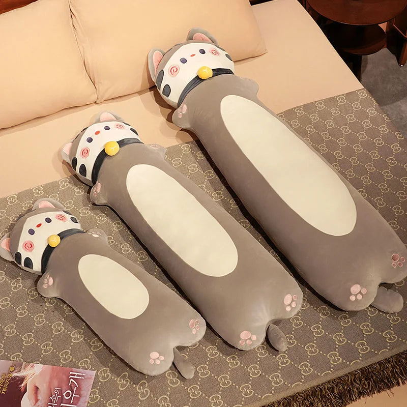 Long and Plump Kawaii Cat Plush Pillows - Image 2