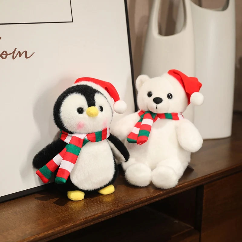 Red Santa Claus Plush with Merry Christmas Sign - Image 3