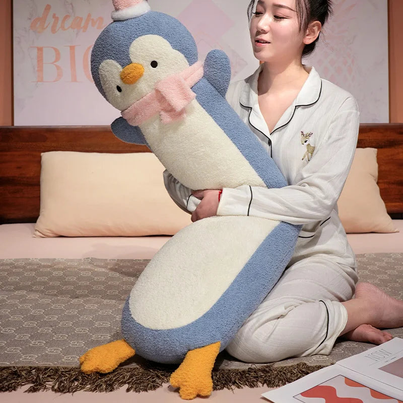 Long Penguin Plush Body Pillow with Hat and Scarf - Image 6