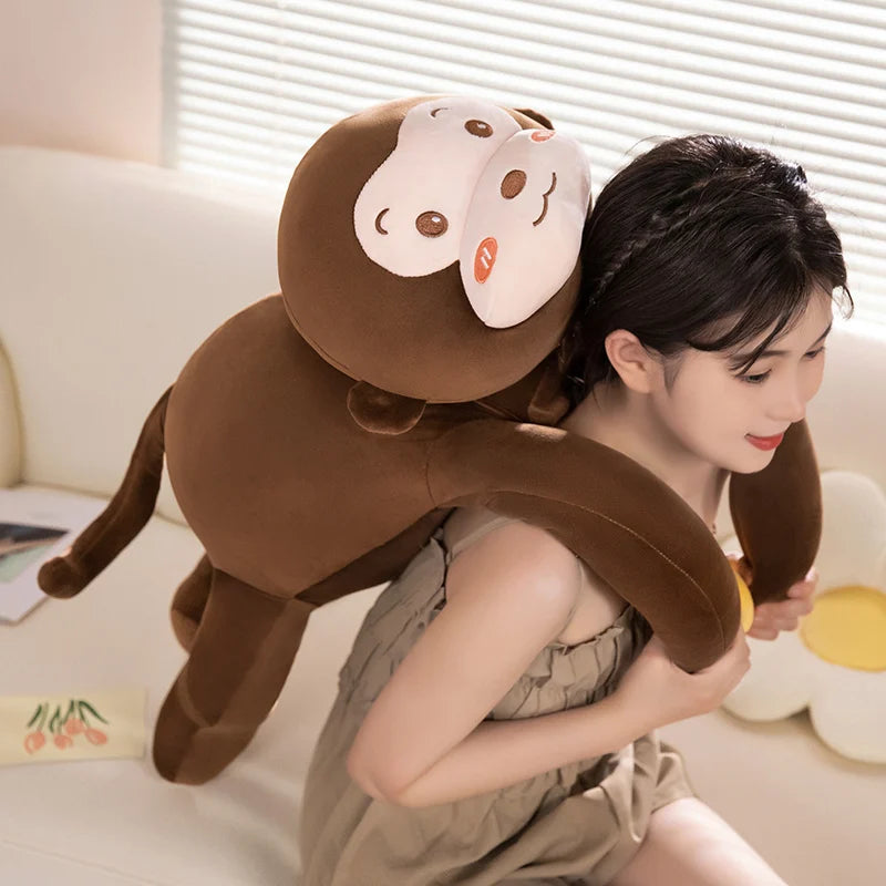 Soft Long Arm Brown Monkey Hugging Plush - Image 6