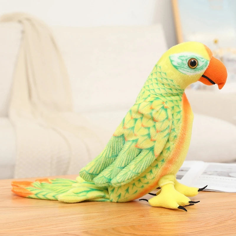 Colorful Blue and Yellow Parrot Plush Toy - Image 8