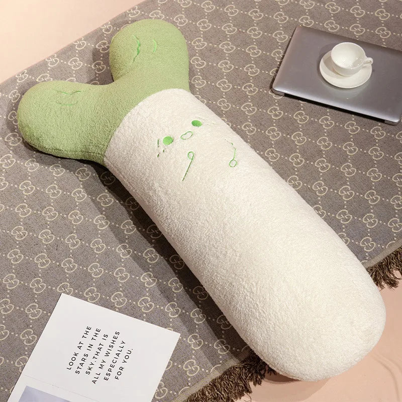 Cute Radish Plush Body Pillow with Embroidered Face - Image 6