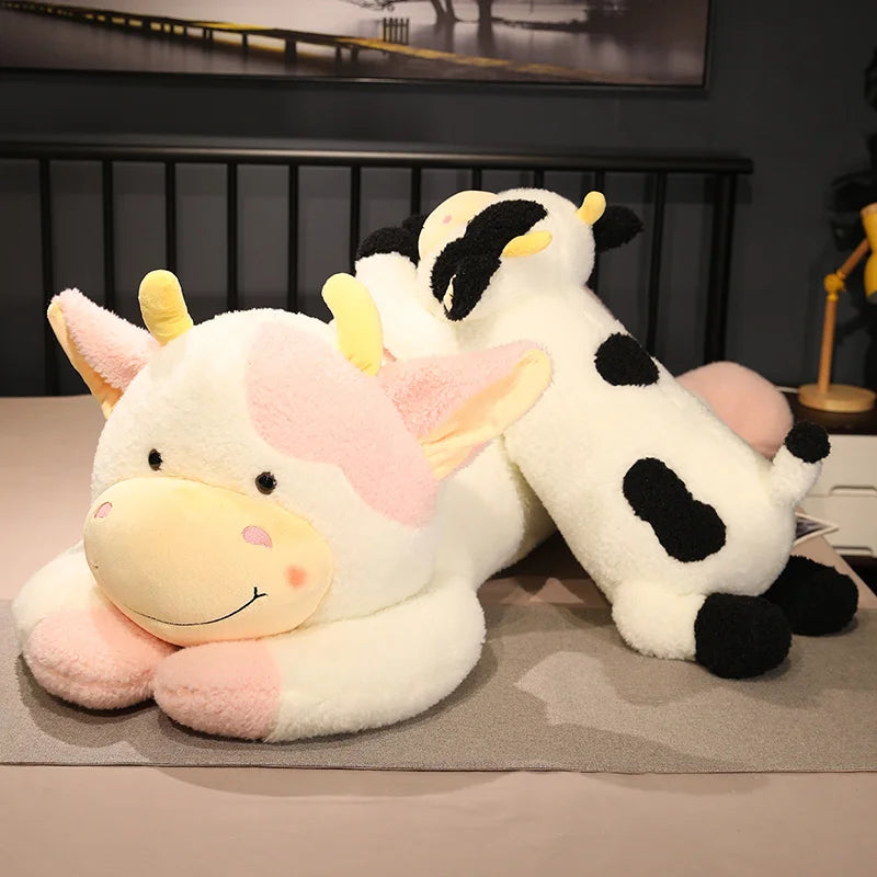 Oversized Black and White Cow Plush Body Pillow - Image 4