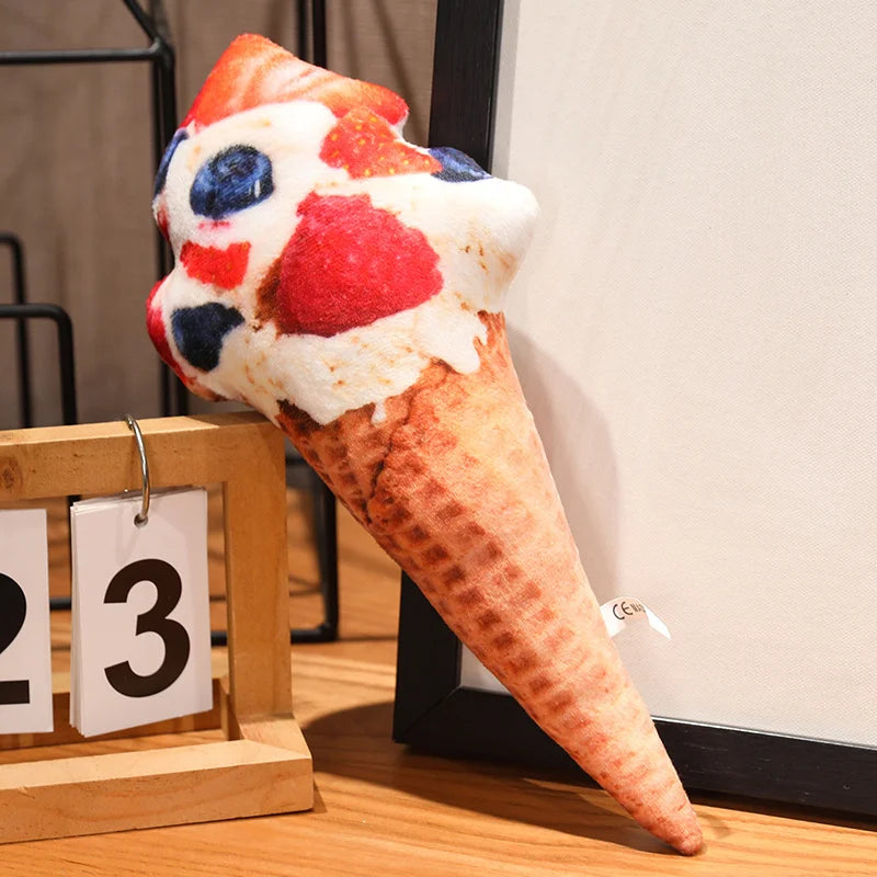 Realistic Ice Cream Cone Plush Pillow - Image 6