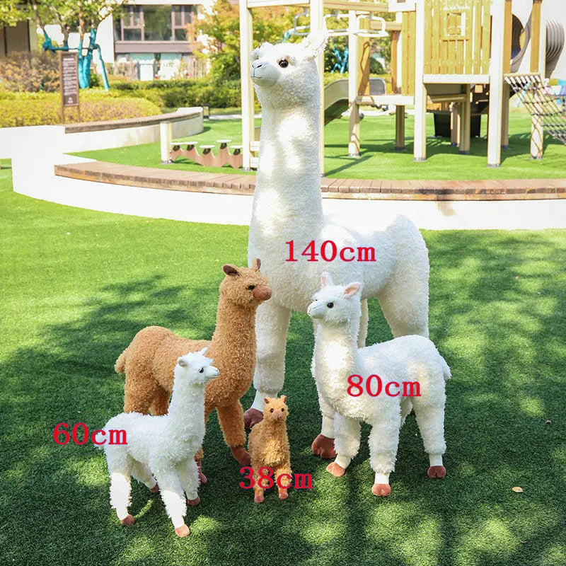 Standing White Plush Alpaca Toy - Image 4