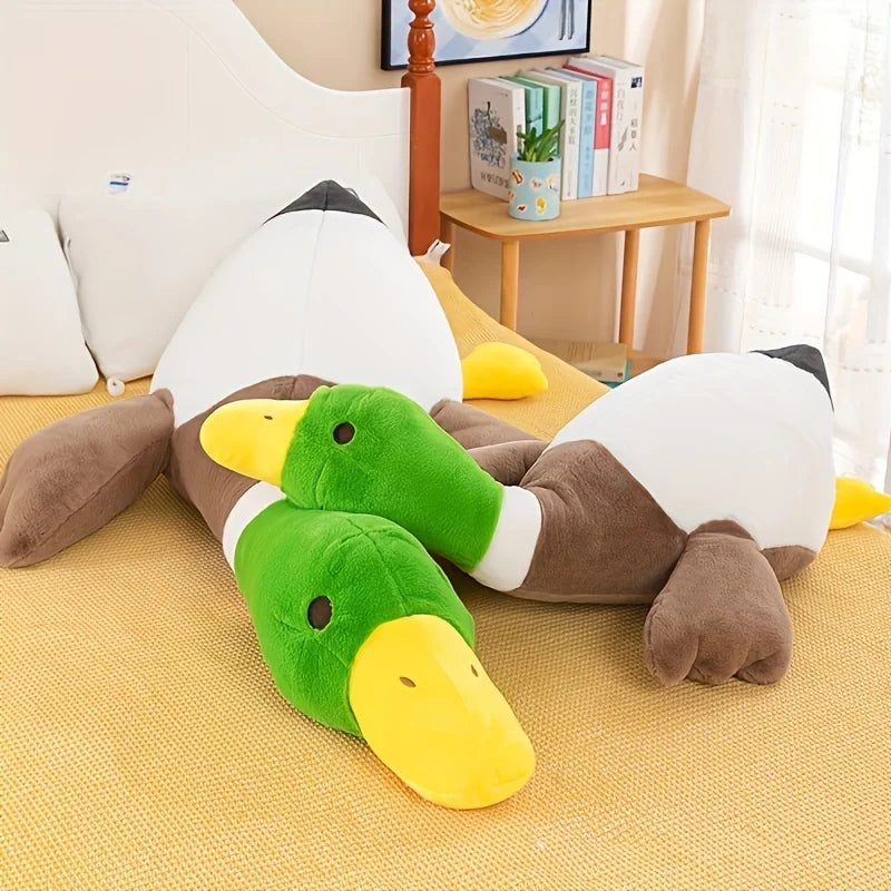 Long Mallard Duck Plush Body Pillow
