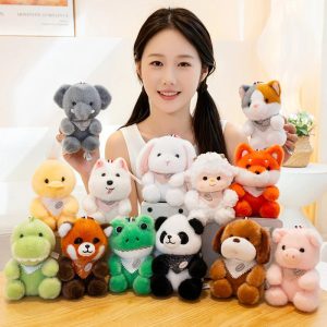 Mini Soft Animal Plush Toy with Bandana