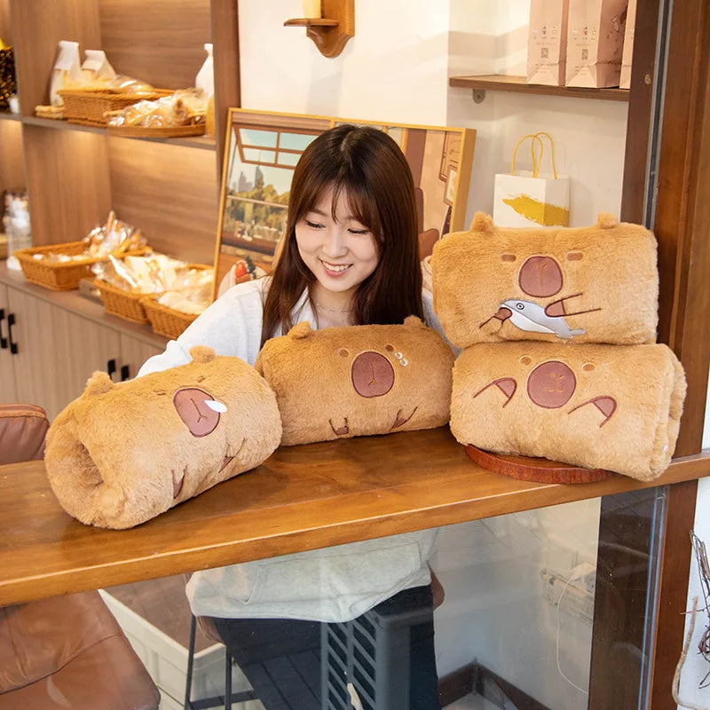 Adorable Capybara Plush Hand Warmer Cushion - Image 4