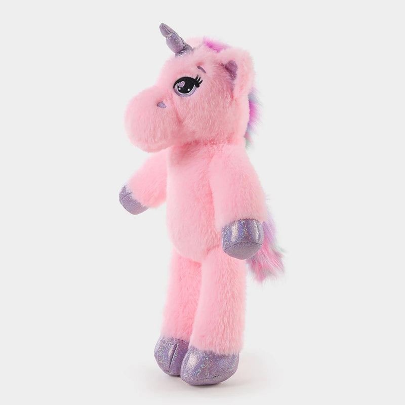 Pink Plush Unicorn with Glitter Hooves - Image 3