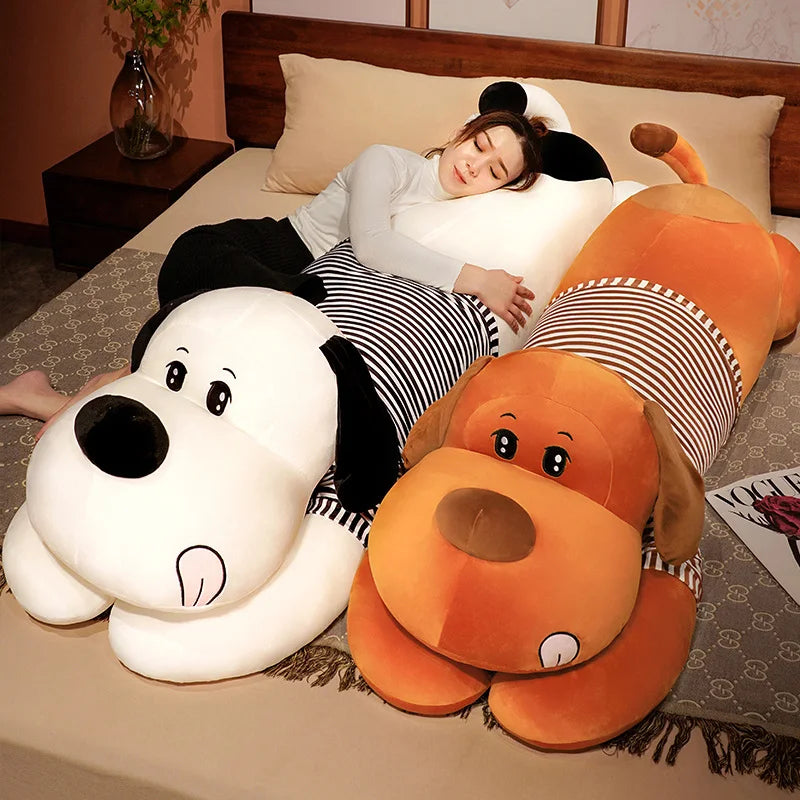 Cute Striped Dog Plush Body Pillow - Image 2