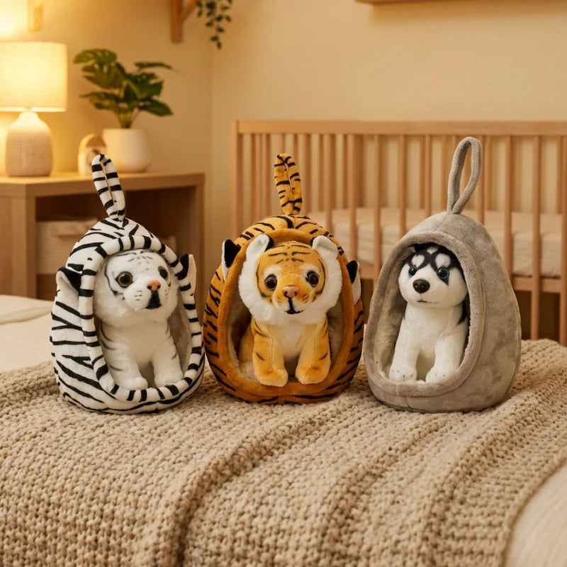 Safari Plush Animal Set with Matching Dens - Image 4