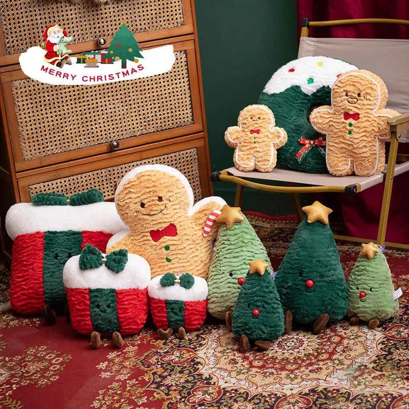 Multi-Size Christmas Santa & Reindeer Plush Set - Image 5