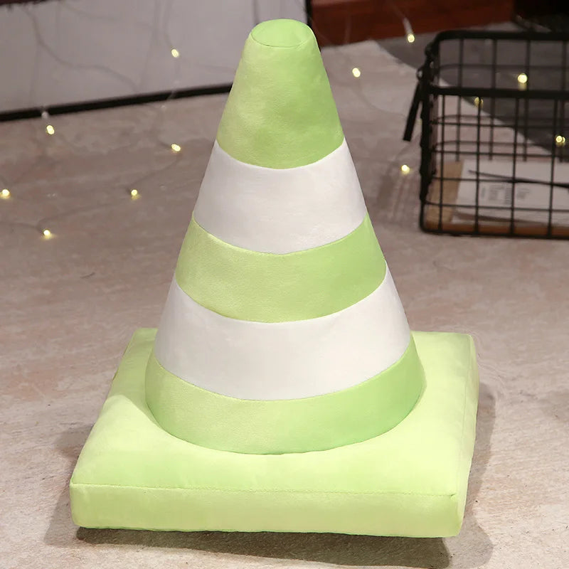 Colorful Traffic Cone Plush Decor Pillow - Image 8