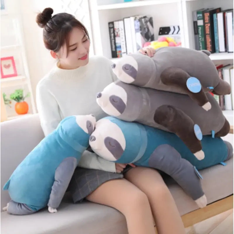 Soft Plush Sloth Hugging Pillow
