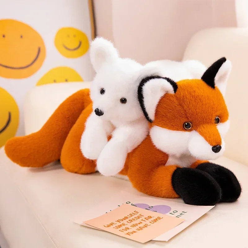 Orange Fox with White Bear on Back Plush - Image 4