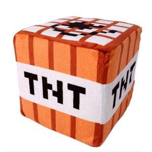 Minecraft TNT Block Orange Plush Cushion