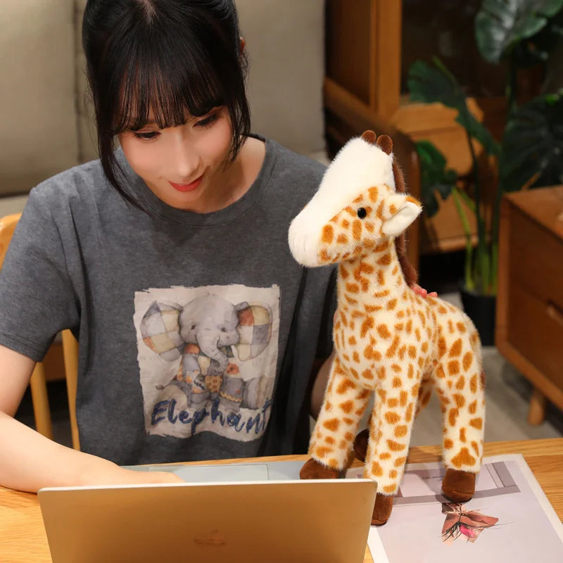 Soft Cream and Brown Spotted Giraffe Plush - Image 6