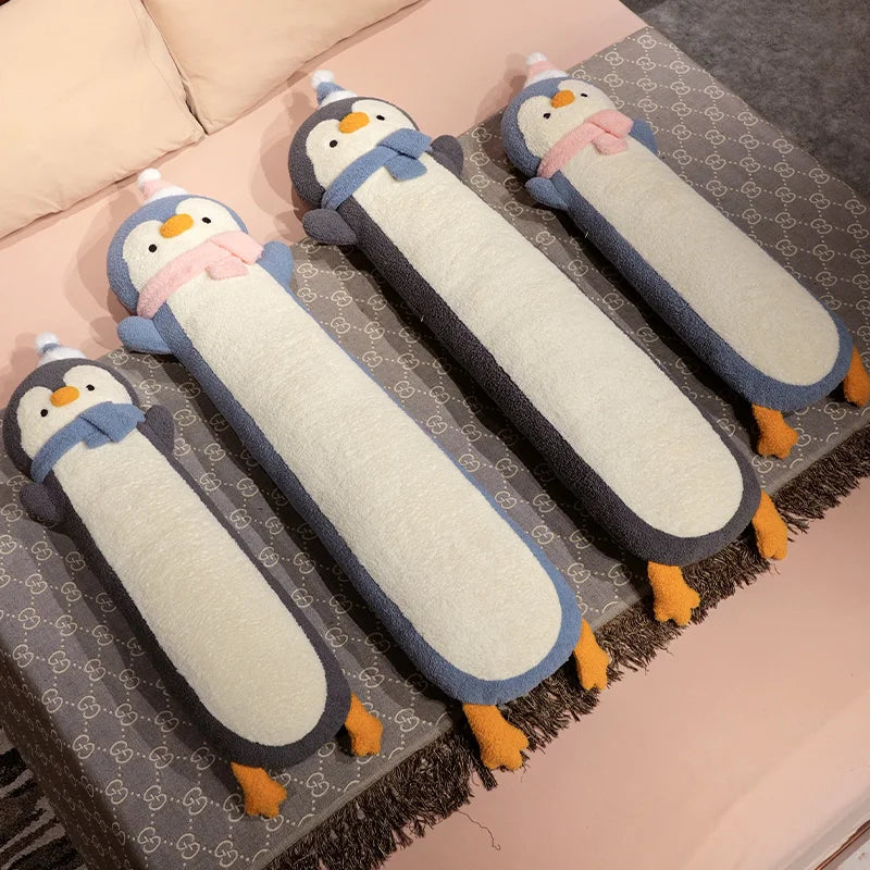 Long Penguin Plush Body Pillow with Hat and Scarf - Image 4