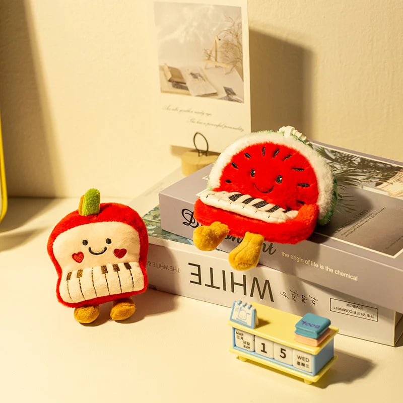 Adorable Plush Instrument & Fruit Keychain - Image 4