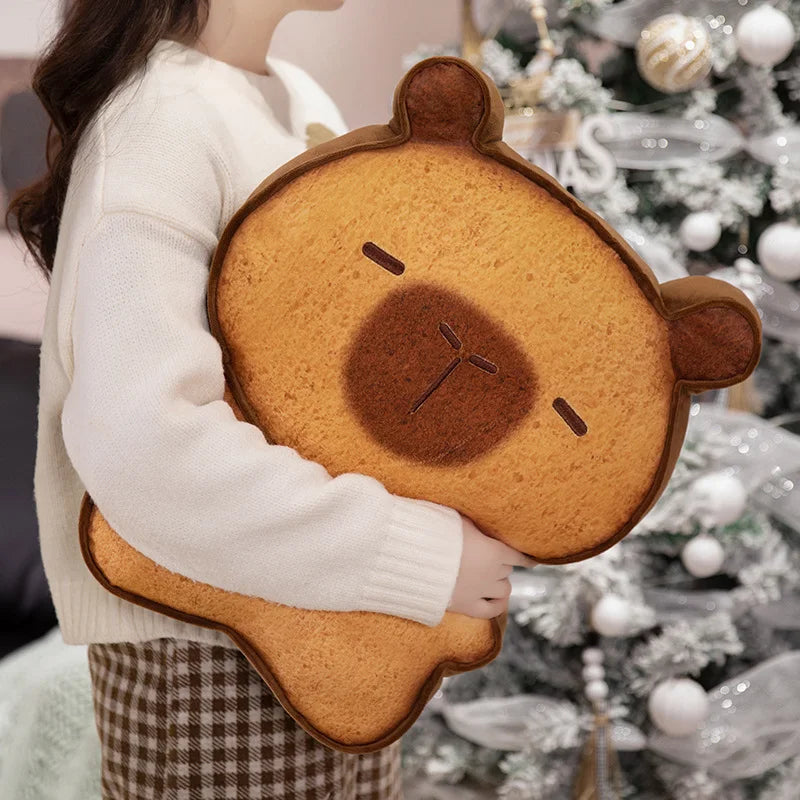Soft Toast Bear Plush Pillow with Chef Hat - Image 5