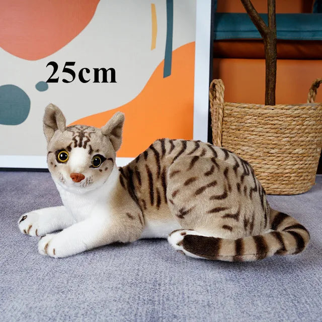 Soft Grey Lying Cat Plush - Image 19