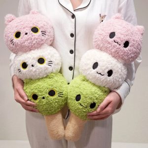 Cute Tri-Color Dango Cat Stack Plush