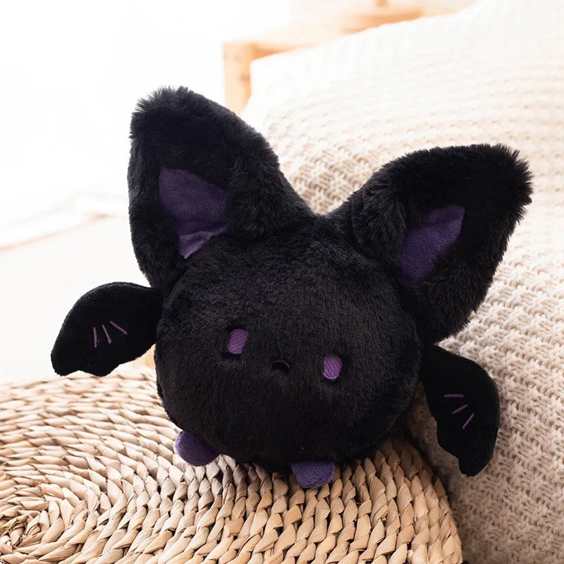 Cute White and Black Bat Plush Toy - Image 6