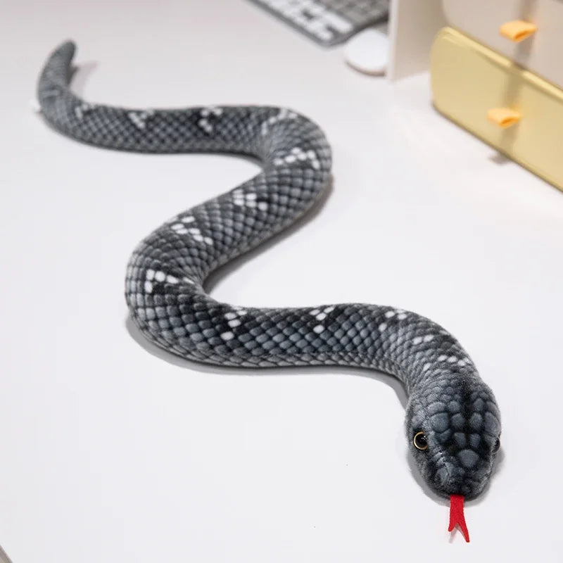 Vibrant Scale Pattern Plush Snake - Image 15