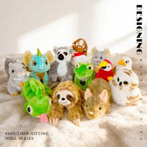 Adorable Shoulder-Sitting Plush Toy Collection