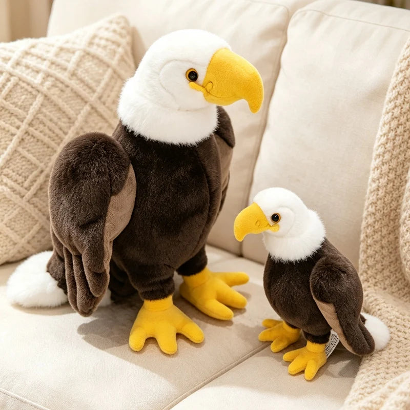 Plush Bald Eagle with White Head and Yellow Beak - Image 3