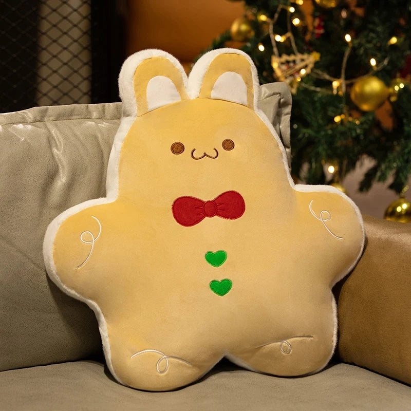 Oversized Gingerbread Man Plush Pillow with Candy Cane - Image 9