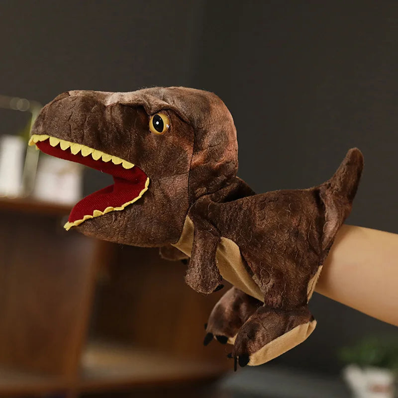 Green T-Rex Soft Plush Hand Puppet - Image 9