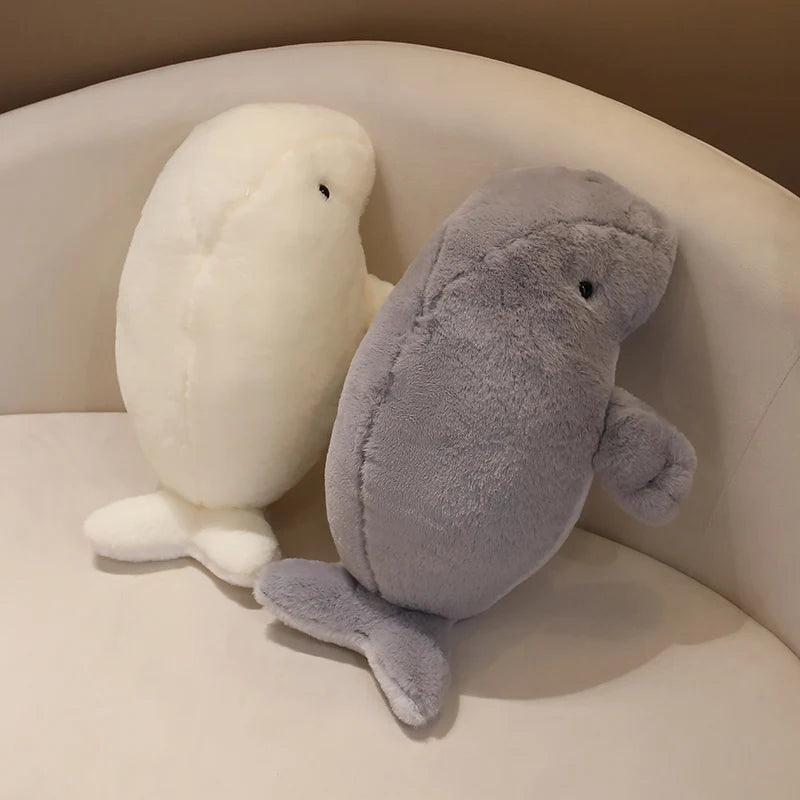 Cute White Manatee Plush Toy - Image 5