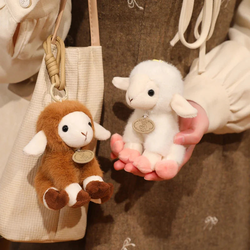 Fluffy White Plush Sheep with Pink Feet - Image 4