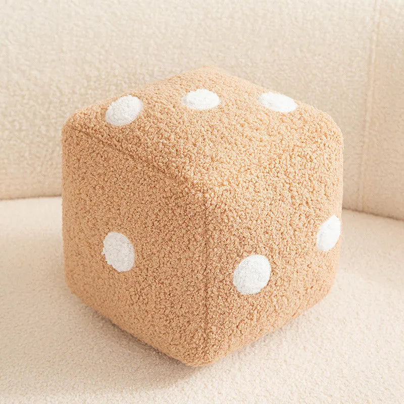 Soft Plush Dice Cube Accent Ottoman - Image 10