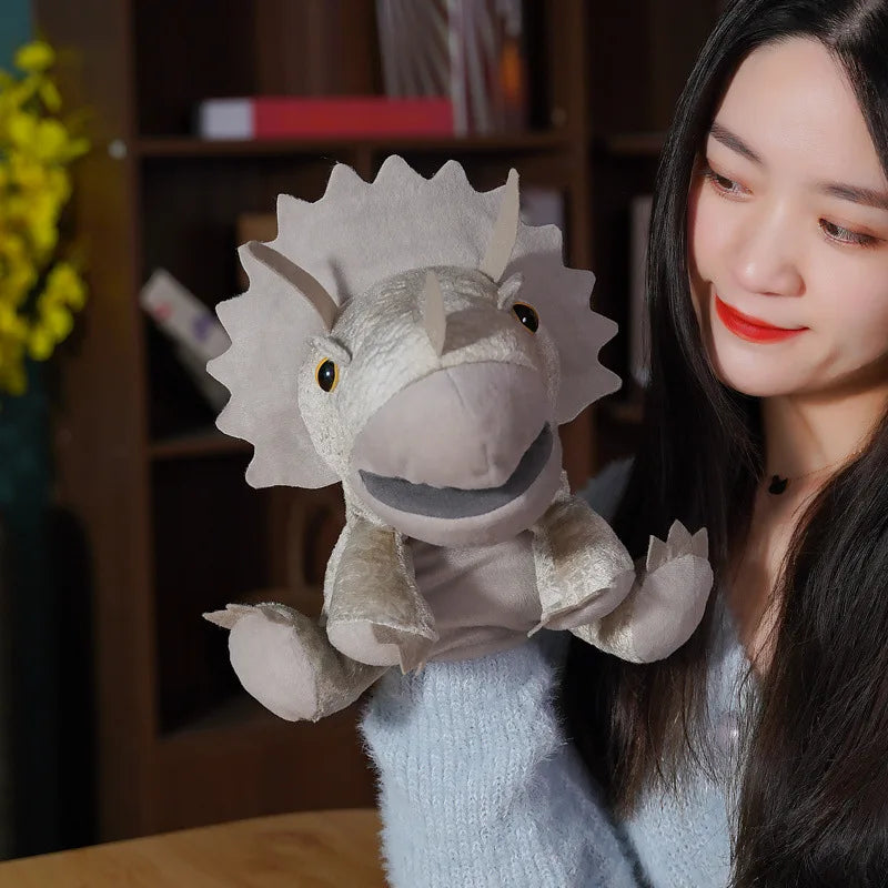 Green T-Rex Soft Plush Hand Puppet - Image 5