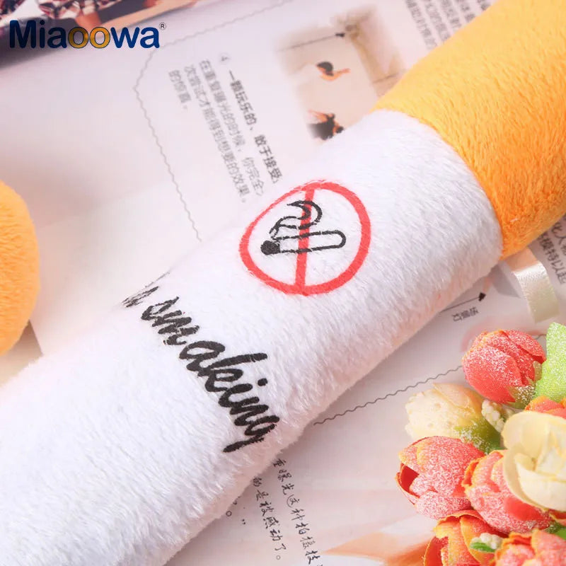 Novelty Cigarette Plush Pillow with No Smoking - Image 6