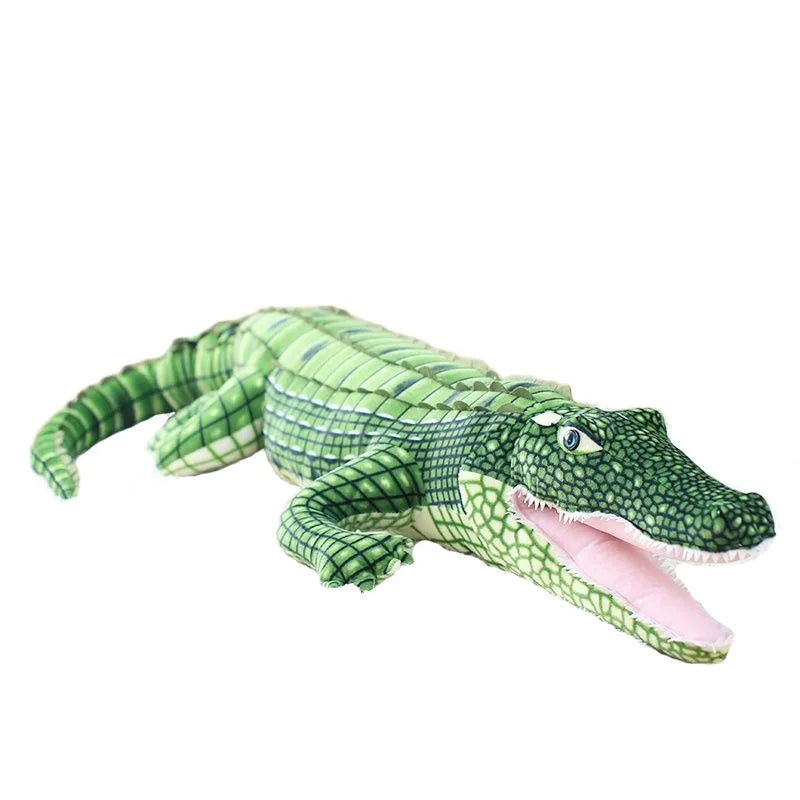 Giant Green Plush Crocodile with Open Mouth - Image 7