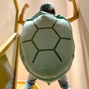 Oversized Sage Green Turtle Shell Plush Pillow