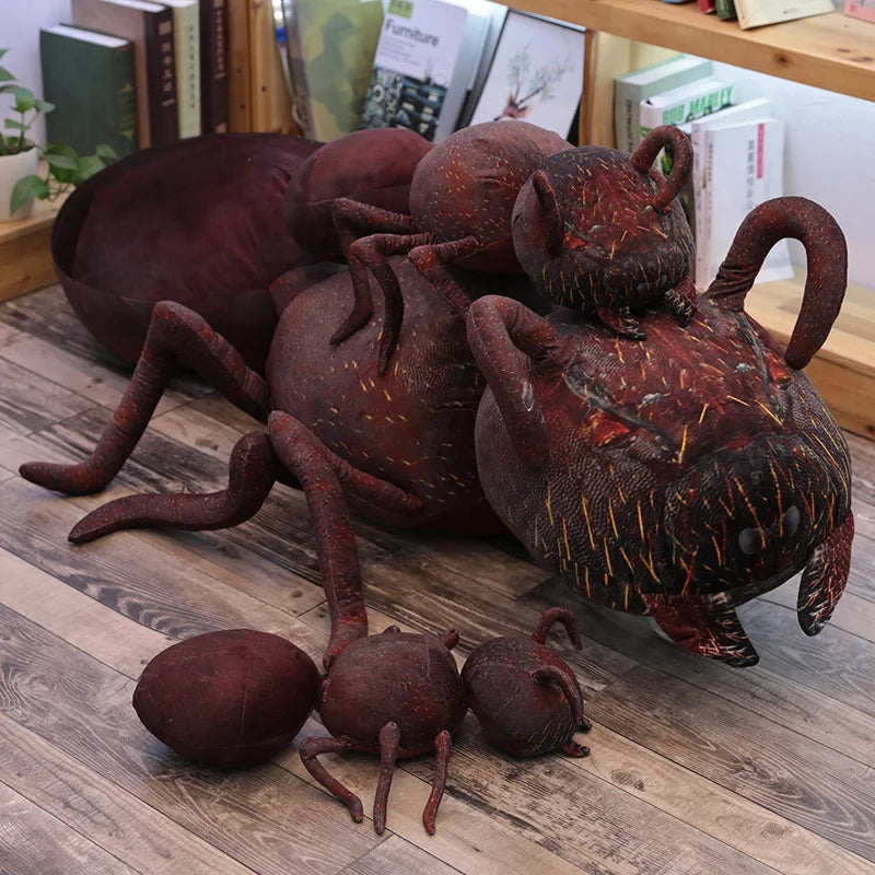 Giant Distressed Burgundy Ant Plush Toy - Image 2