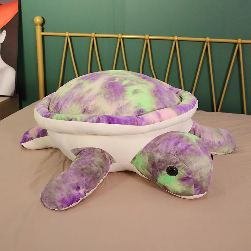 Oversized Green Turtle Plush with Yellow Shell - Image 10